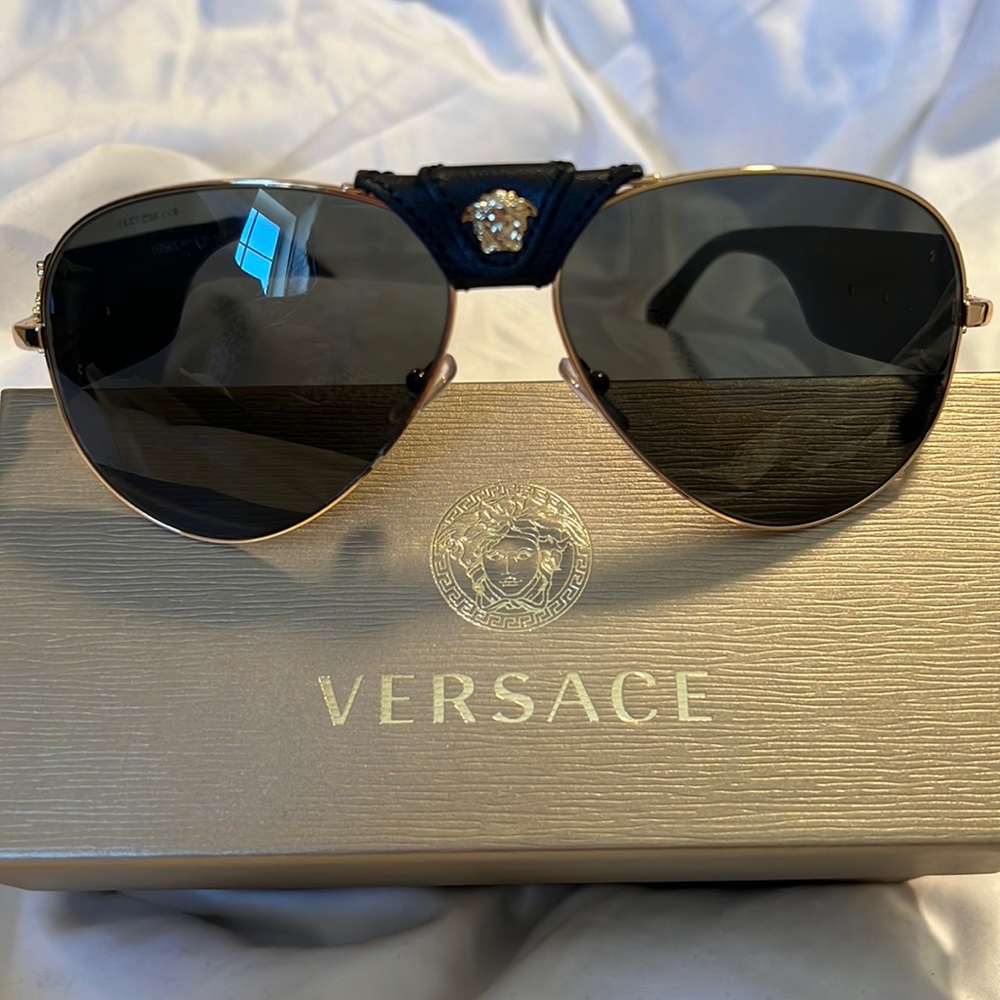Versace metal frame sunglasses